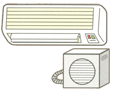 Air conditioner (Indoor unit)Air conditioner (Outdoor unit)