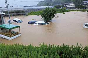 台風第15号の浸水被害（西区大久保町）