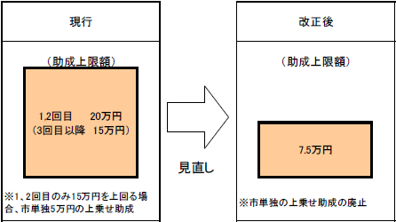 特定不妊治療助成額の見直し