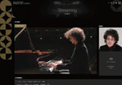 浜松国際ピアノコンクールの映像配信画面