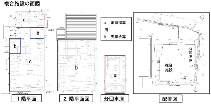 複合施設の面図