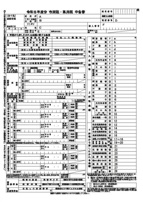 申告書表