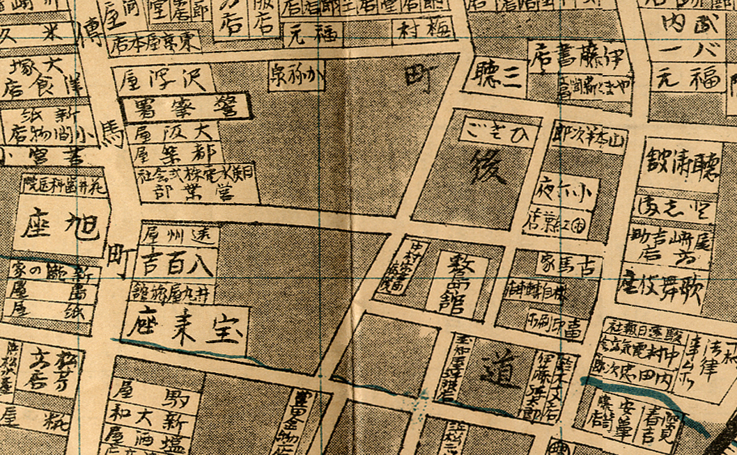 千歳町付近の地図（大正10（1921）年「浜松市街明細地図」）
