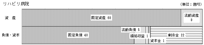 資産・負債・資本の構成内訳/リハビリ病院