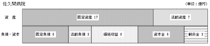 資産・負債・資本の構成内訳/佐久間病院