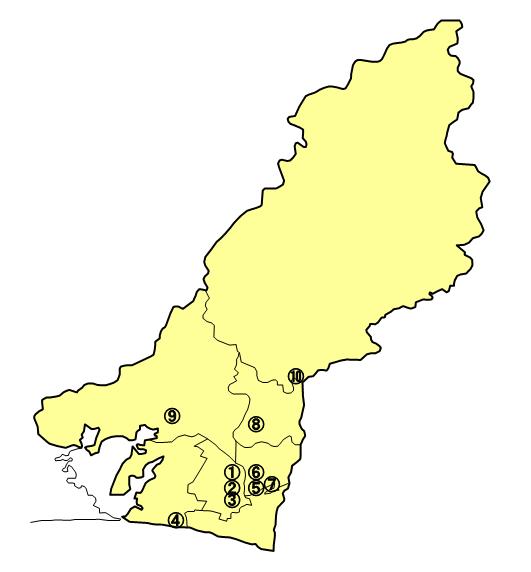 平成24年度交通事故多発交差点位置図