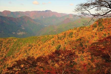 山住方面からの紅葉の眺め