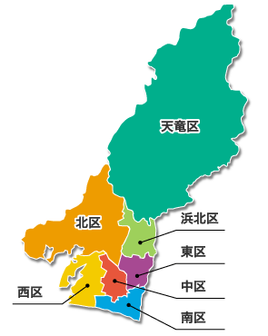 7つの行政区マップ