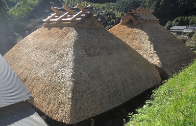 建物北側　手前が釜屋で奥が主屋