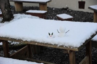雪ウサギと雪だるま