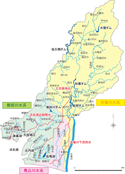 三大国営用水事業と水系図