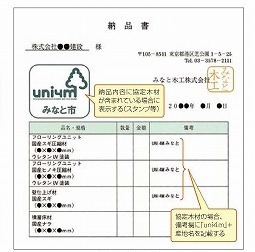 納品書付記のイメージ