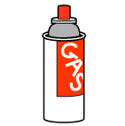 Spray cans (desktop gas cylinder)