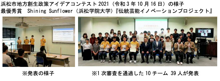 浜松市地方創生政策アイデアコンテスト2021(令和3年10月16日)の様子