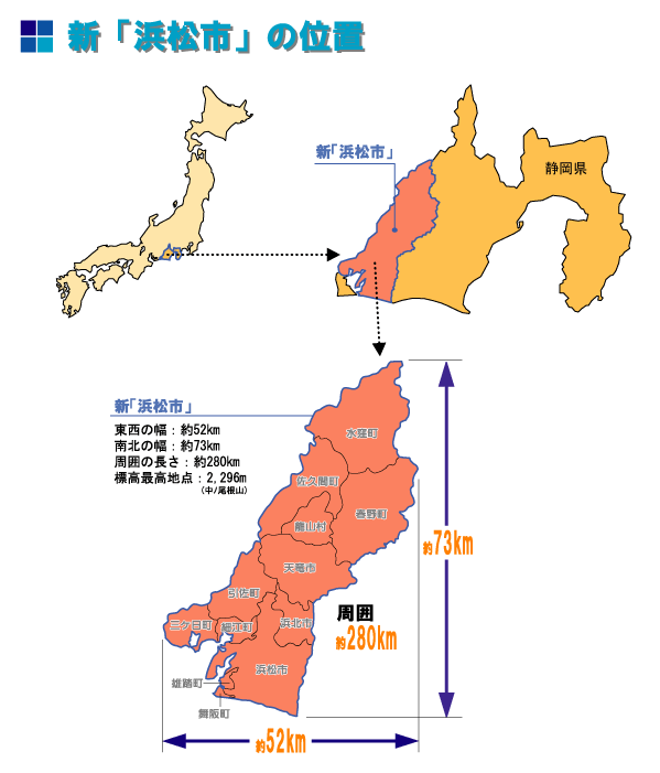 新浜松市の位置図