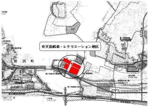 娯楽・レクリエーション地区周辺図