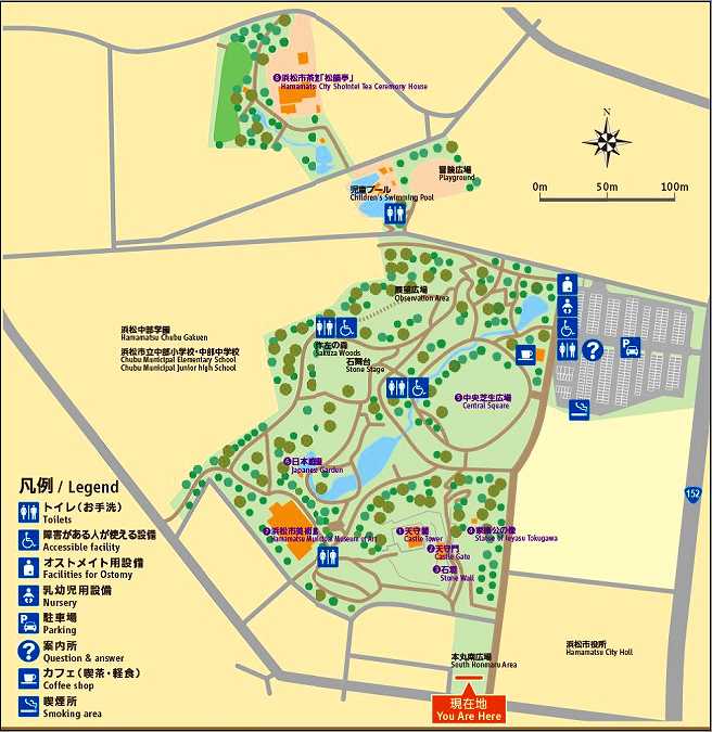 Hamamatsu Castle Park map