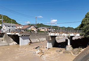 台風第15号で被災した天竜仲町山王線嘯月橋