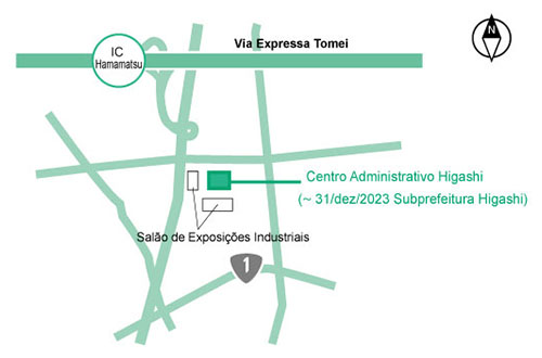 Centro Administrativo Higashi (localização)