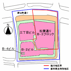 松菱通りB-3ブロック現況配置図