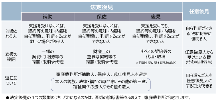 成年後見分類