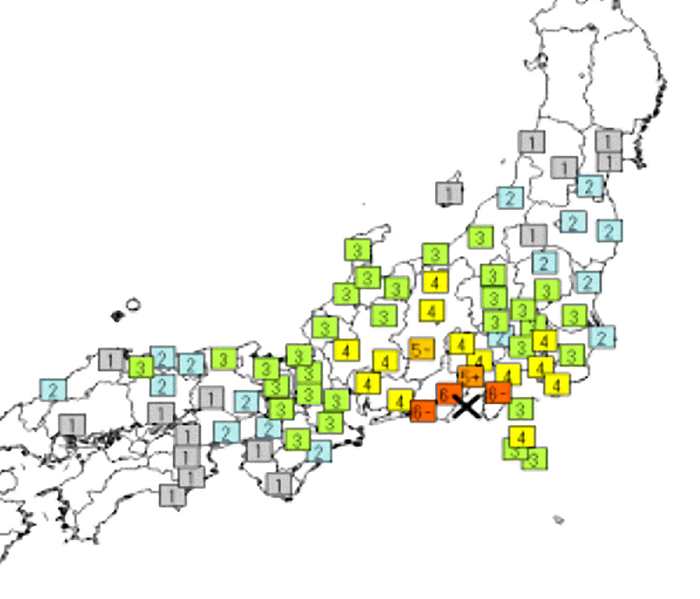 震度分布図