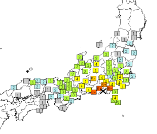 震度分布図