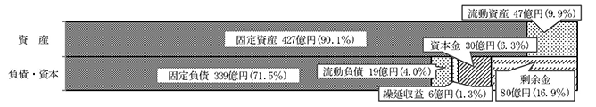 資産・負債・資本の構成内訳/医療センター