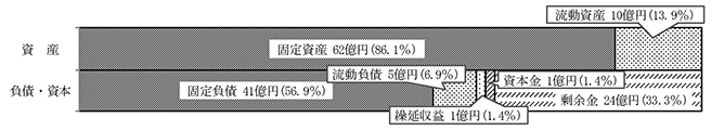 資産・負債・資本の構成内訳/リハビリ病院