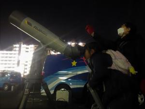 双眼鏡ではすばるの7つの星がきれいに観察できました