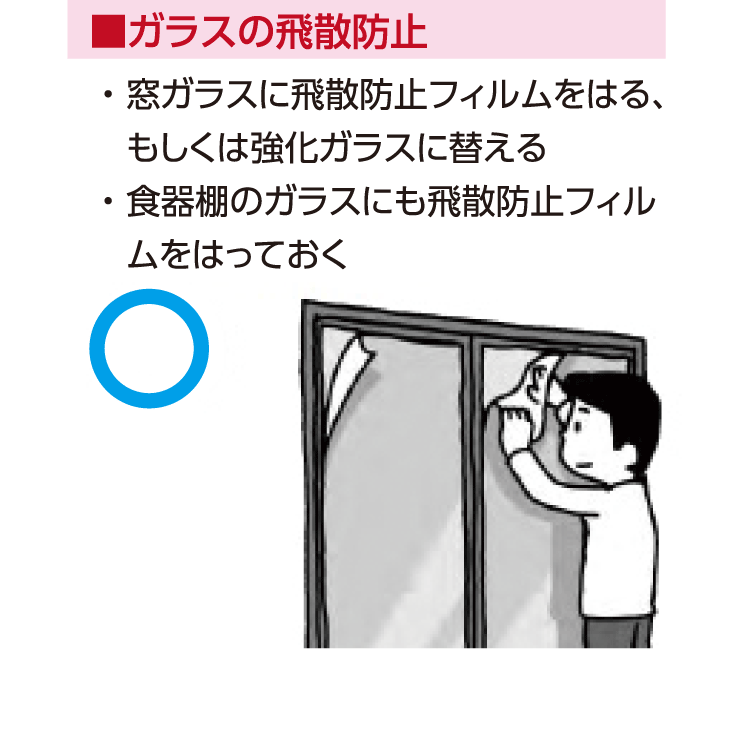ガラスの飛散防止