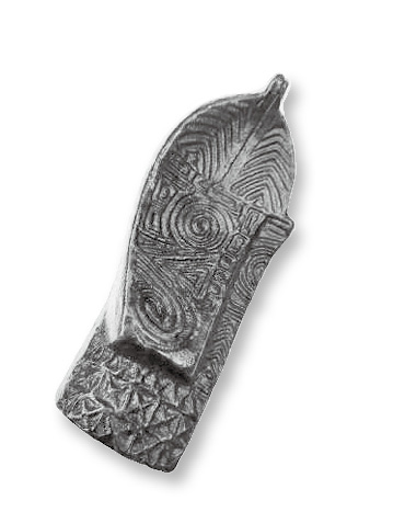 50年前の伊場遺跡グッズ(木甲をかたどった文鎮)