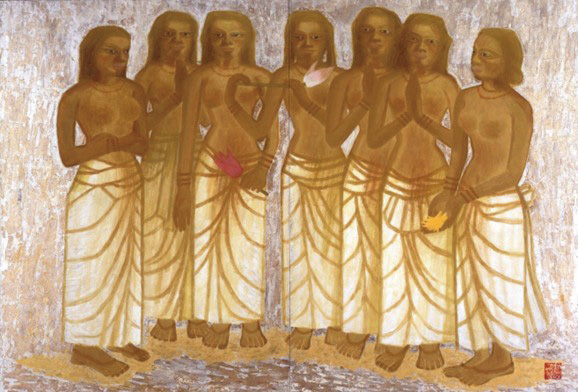 《地の祈り》1987(昭和62)年 浜松市秋野不矩美術館 寄託 所蔵品展 創造の眼Ⅳ~天眼~より