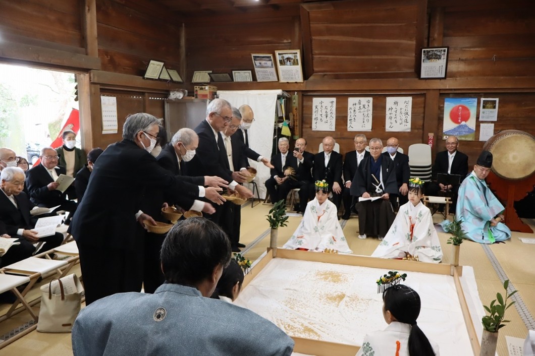 息神社田遊祭りR7田打ち