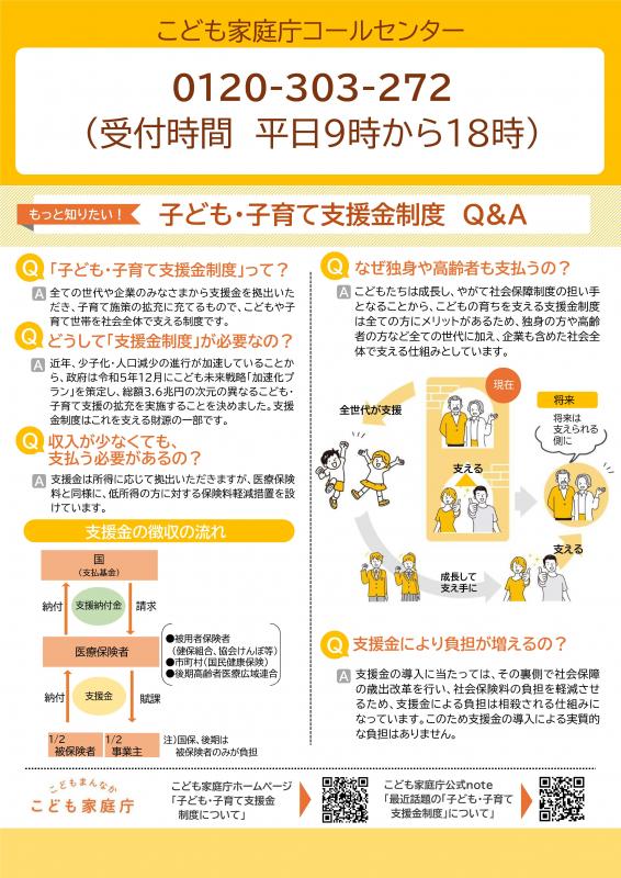 子ども・子育て支援金制度リーフレット(裏面)