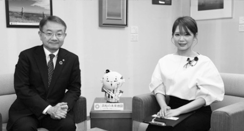 浜松市長　中野祐介、内山絵里加さん