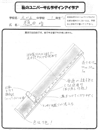 光が丘中学校の生徒のアイデア