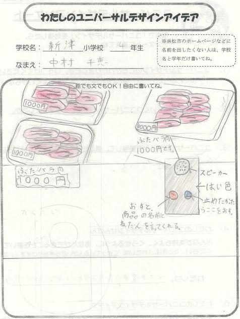 新津小学校の生徒のアイデア
