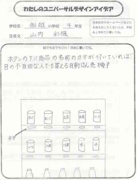 船越小学校の生徒のアイデア
