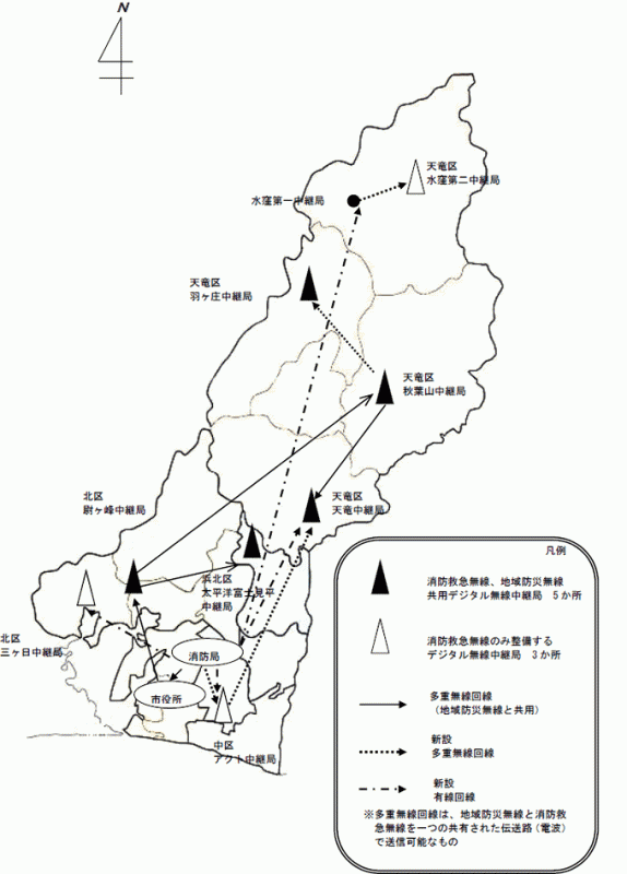 消防救急デジタル無線 中継局等