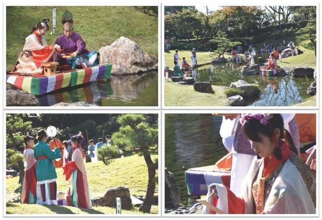 写真：万葉まつり曲水の宴の模様