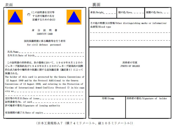 職員等用の身分証明書