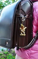 ランドセルにつけられた竹のお守り