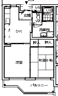 萩丘丘2DK図面