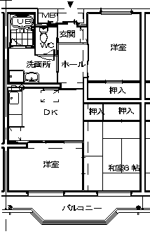 萩丘丘3DK図面