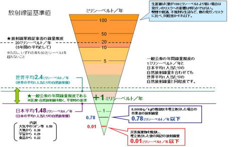 放射線量基準値の概要図