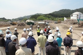 視察の様子（山田町）