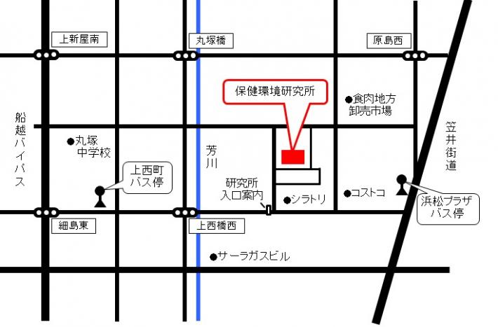 研究所周辺地図