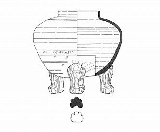 獣脚付短頸壺の例