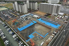 写真：梶子遺跡調査区全体